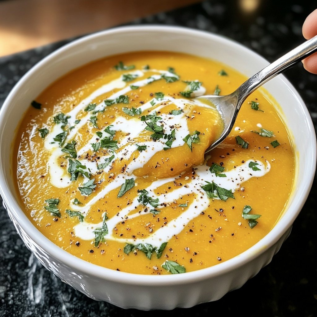 Butternut Squash Soup with Cream