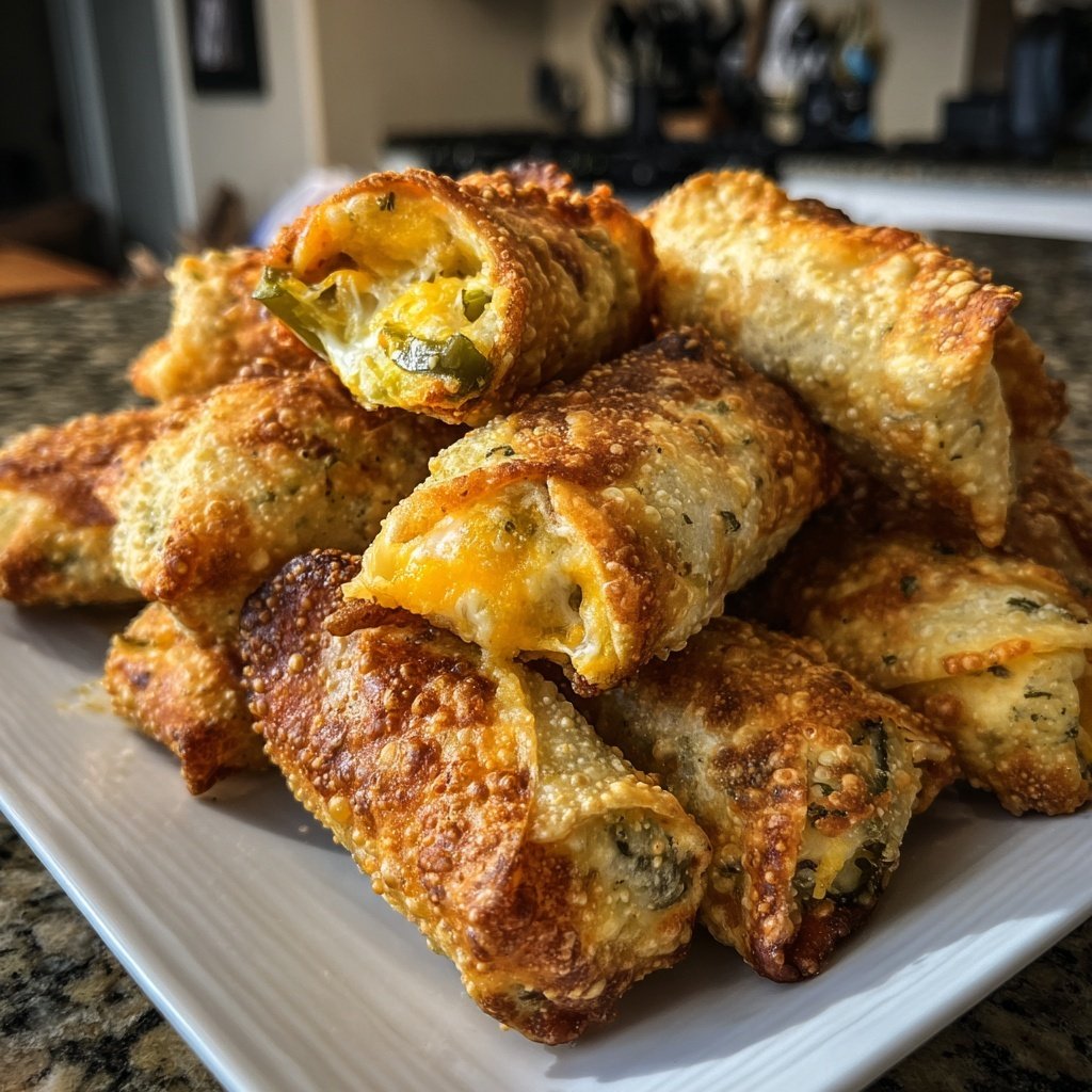 Tasty Finger Food Mini Jalapeno Popper Egg Rolls