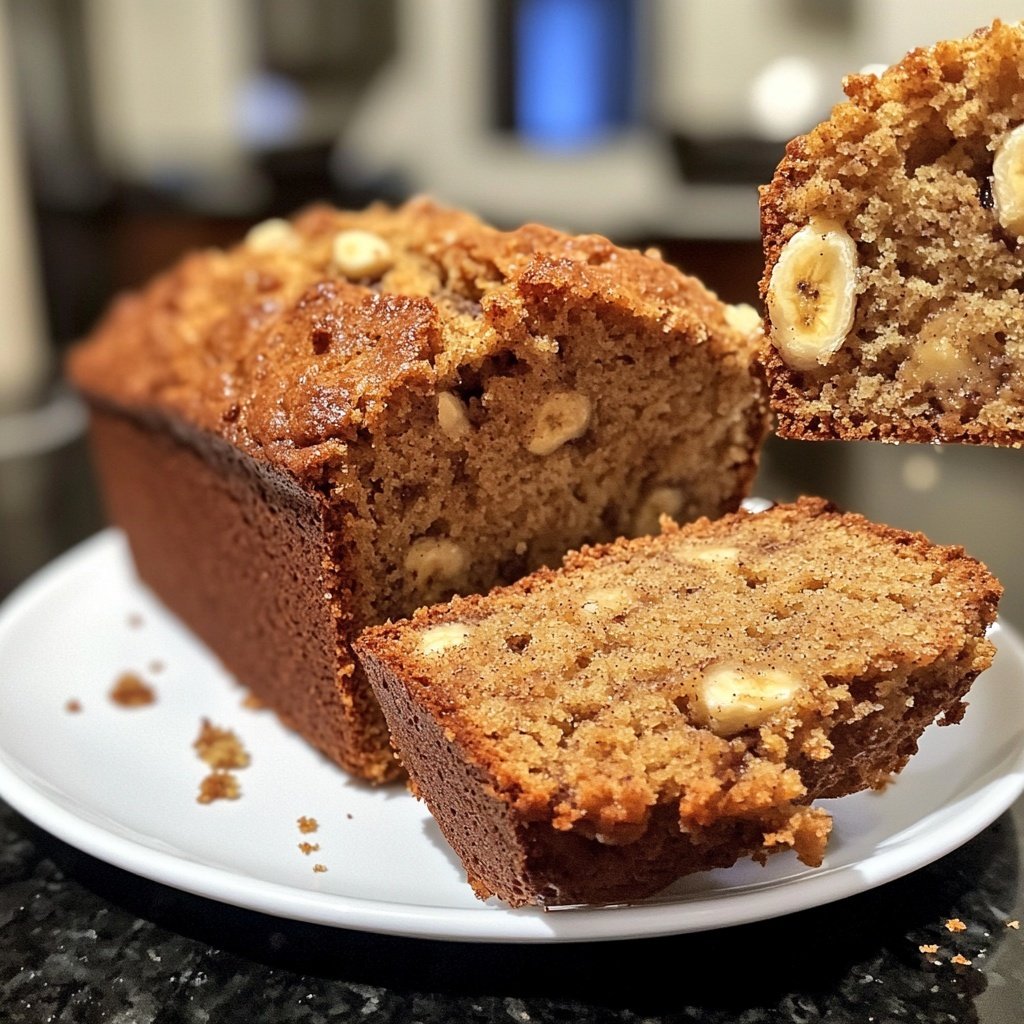 Moist Banana Bread with Ripe Bananas