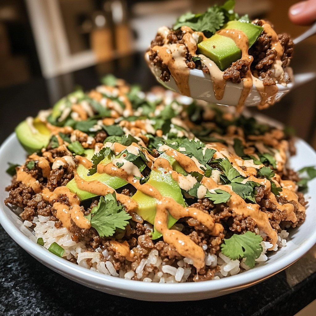 Ground Beef Rice Bowls