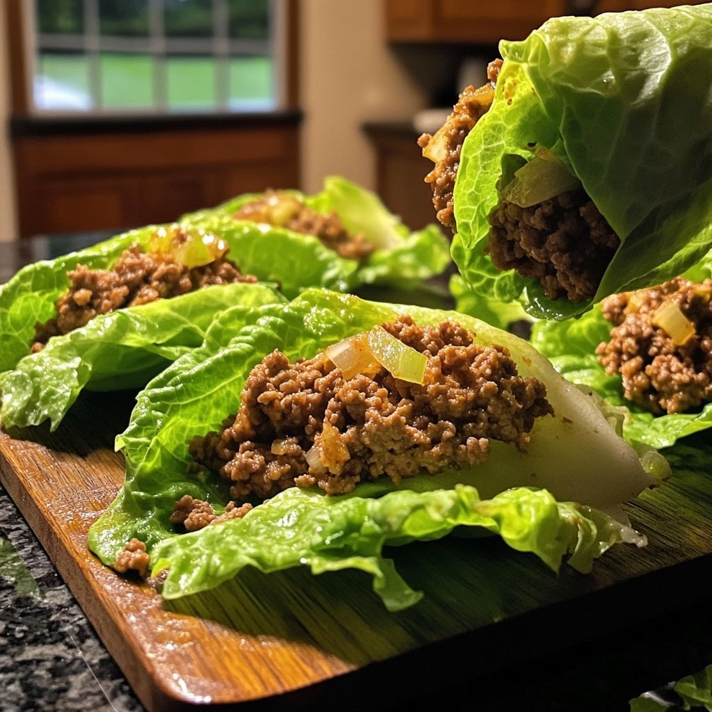 Ground Beef Lettuce Wraps